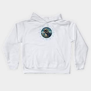 ZODIAC Capricorn - Astrological CAPRICORN - CAPRICORN - ZODIAC sign - Van Gogh style - 15 Kids Hoodie